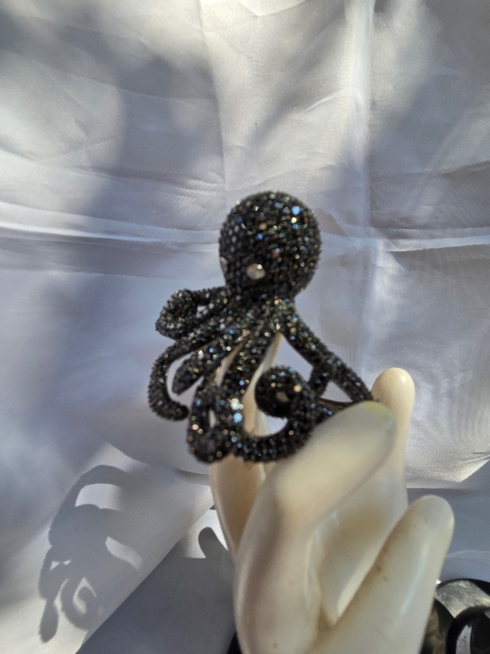 Anthropologie Black Diamond Octopus Bracelet